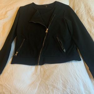 Black cross zip jacket